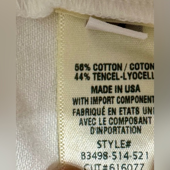 BELLA DAHL NWT Sz M Paige Paperbag Waist Crop Pants, in White - Picture 3 of 6